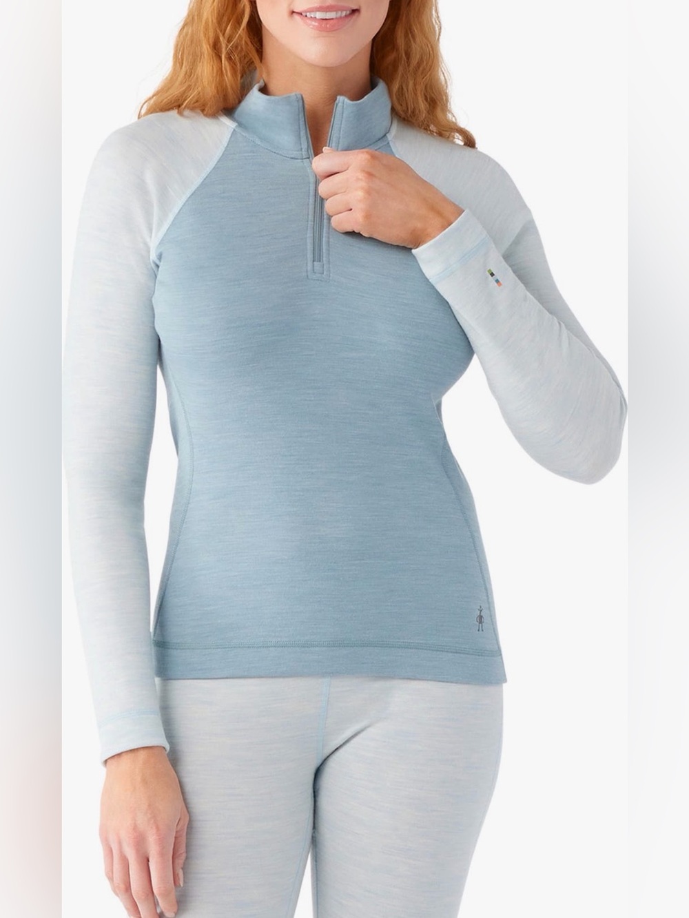 Smartwool
Classic Thermal Quarter
Zip Merino Wool Base
Layer Top Sz L blue gray